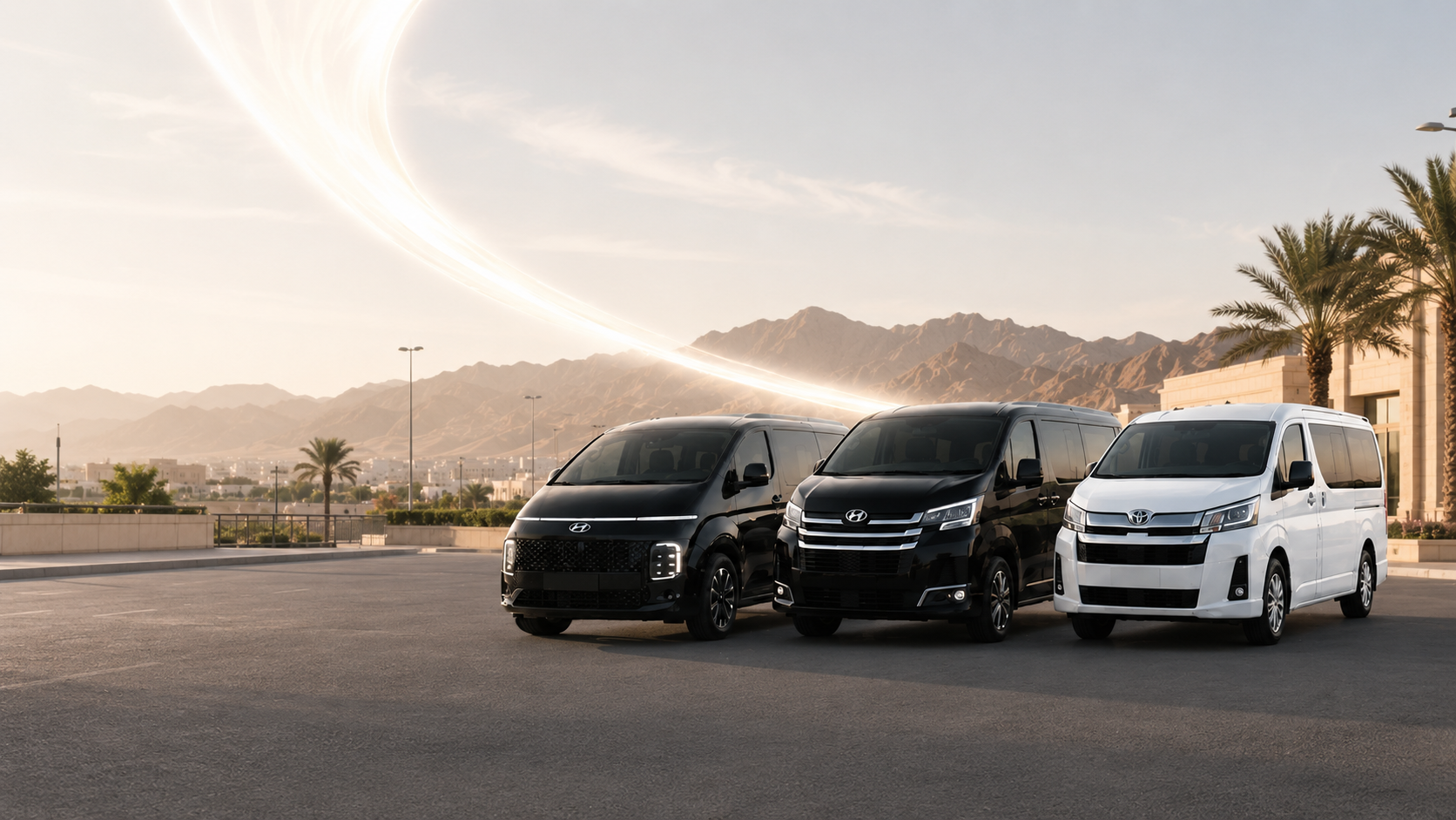 Safar-e-Noor vehicles near Madinah